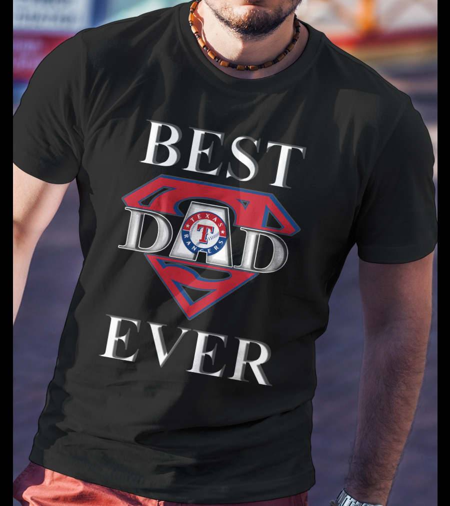 Texas Rangers Best Dad Ever Superman T-Shirt