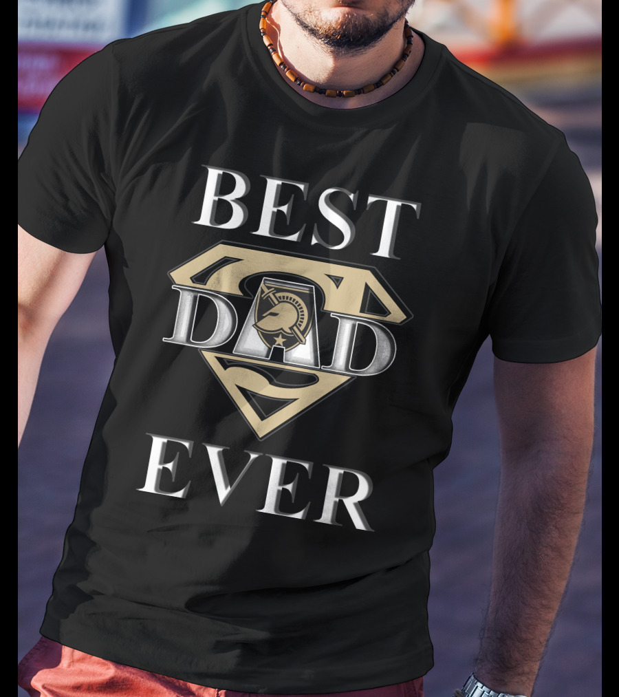Best Dad Ever Army Black Knights Superman T-Shirt
