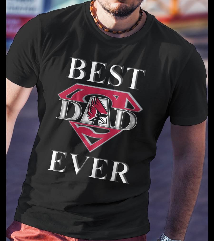 Ball State Cardinals Best Dad Ever Superman T-Shirt