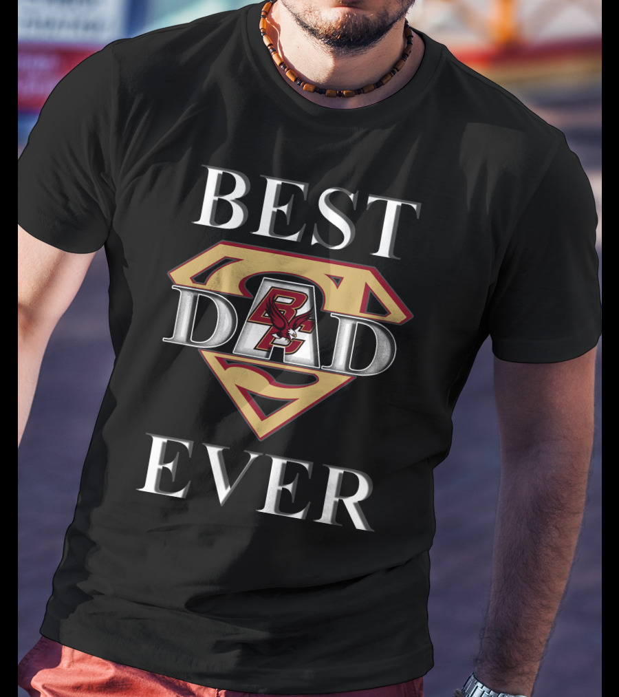 Best Dad Ever Boston College Eagles Superman T-Shirt