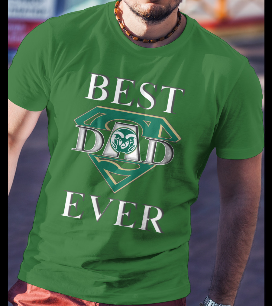 Best Dad Ever Colorado State Rams Superman T-Shirt