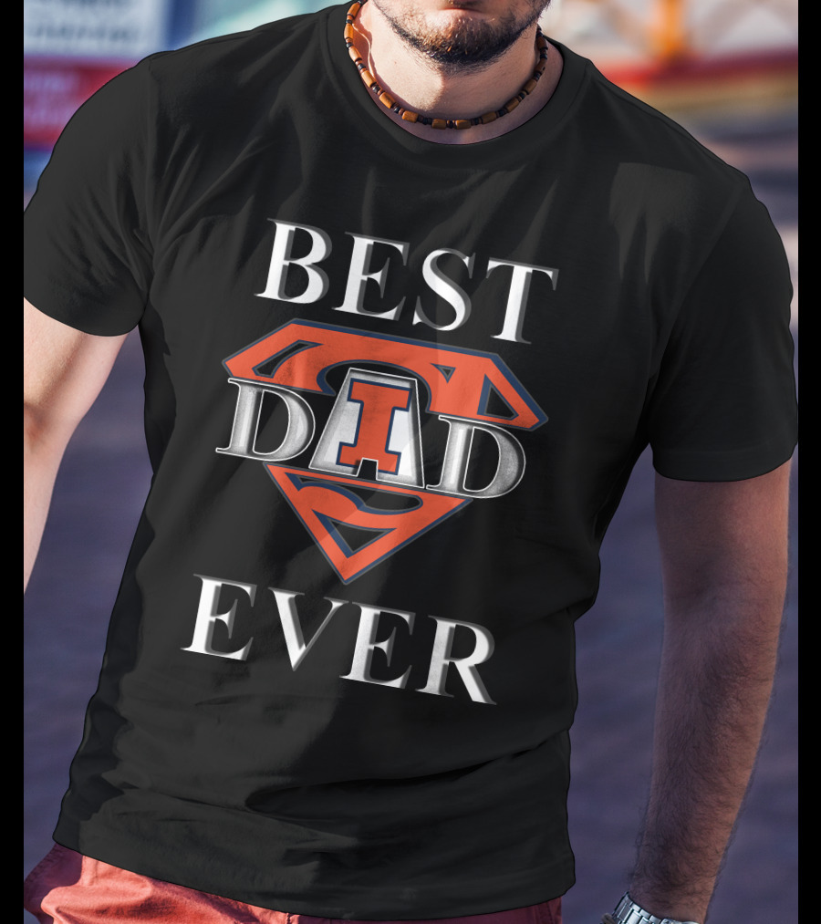 Illinois Fighting Illini Best Dad Ever Superman T-Shirt
