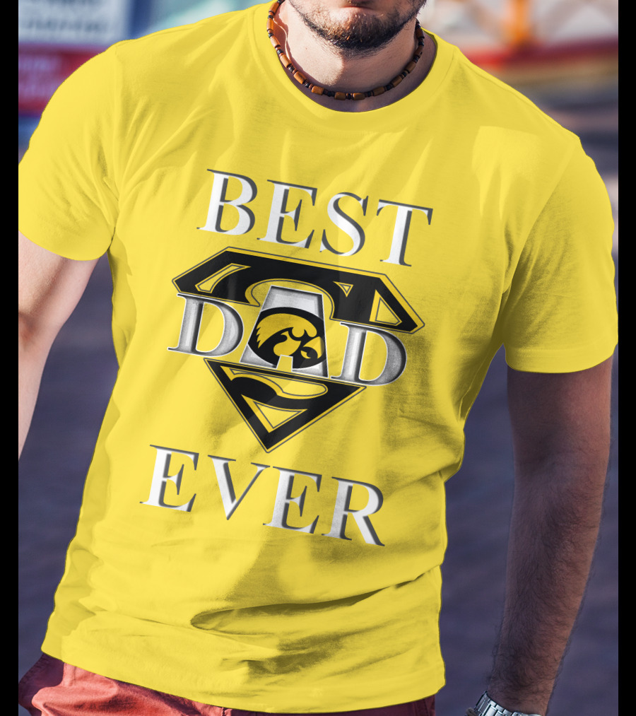 Best Dad Ever Iowa Hawkeyes Superman T-Shirt