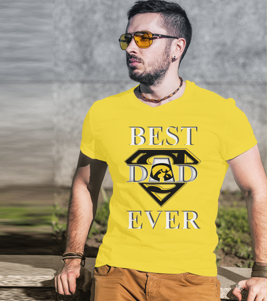 Best Dad Ever Iowa Hawkeyes Superman T-Shirt