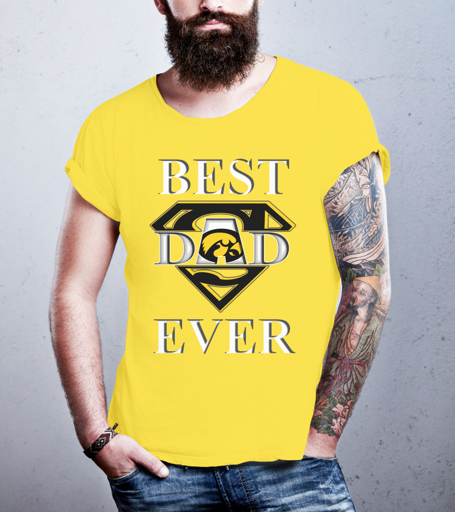 Best Dad Ever Iowa Hawkeyes Superman T-Shirt