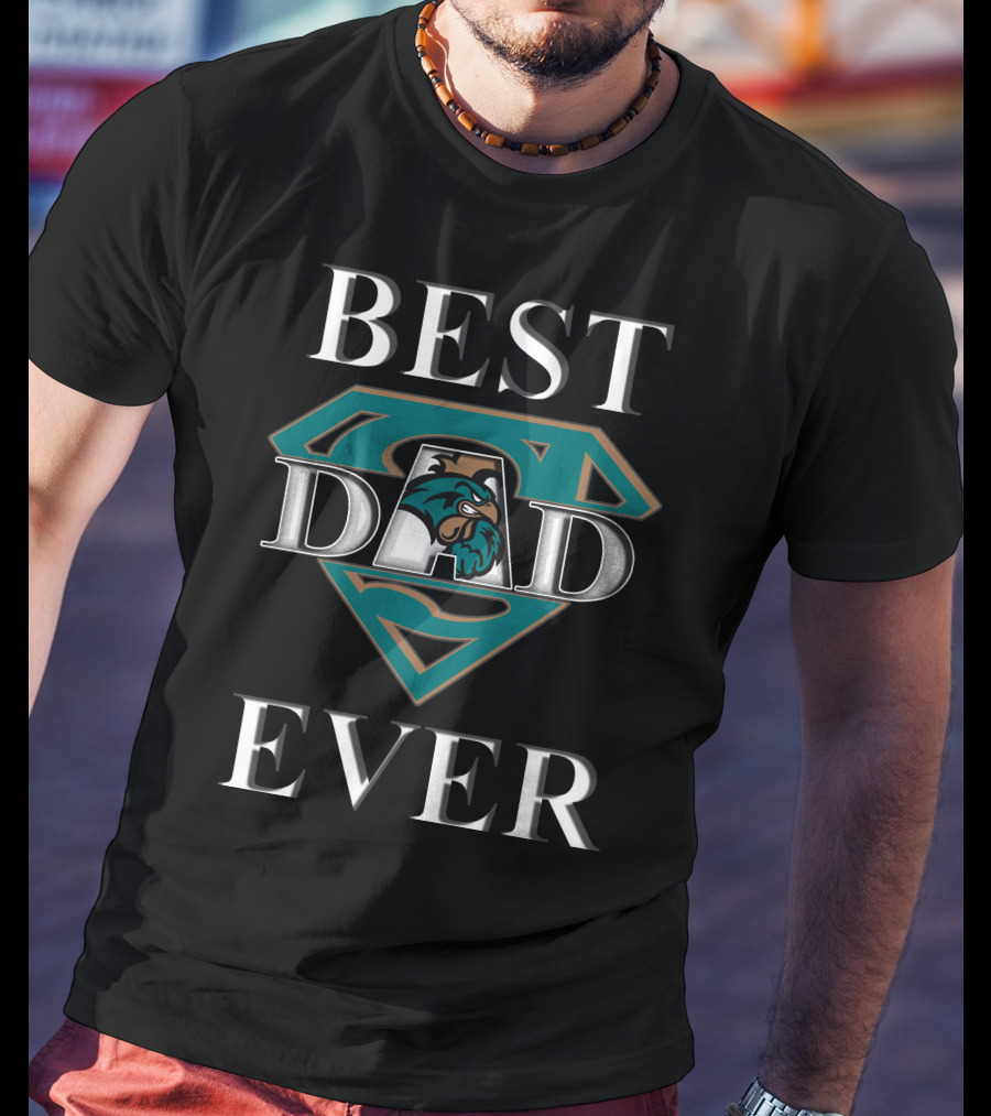 Coastal Carolina Chanticleers Best Dad Ever Superman T-Shirt