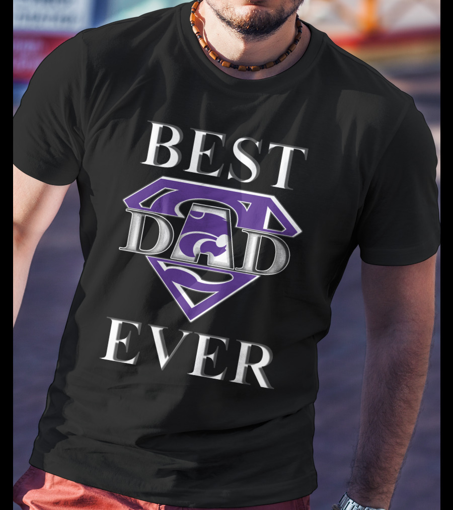 Kansas State Wildcats Best Dad Ever Superman T-Shirt