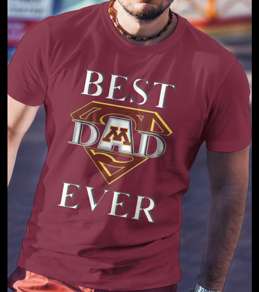 Minnesota Golden Gophers Best Dad Ever Superman T-Shirt
