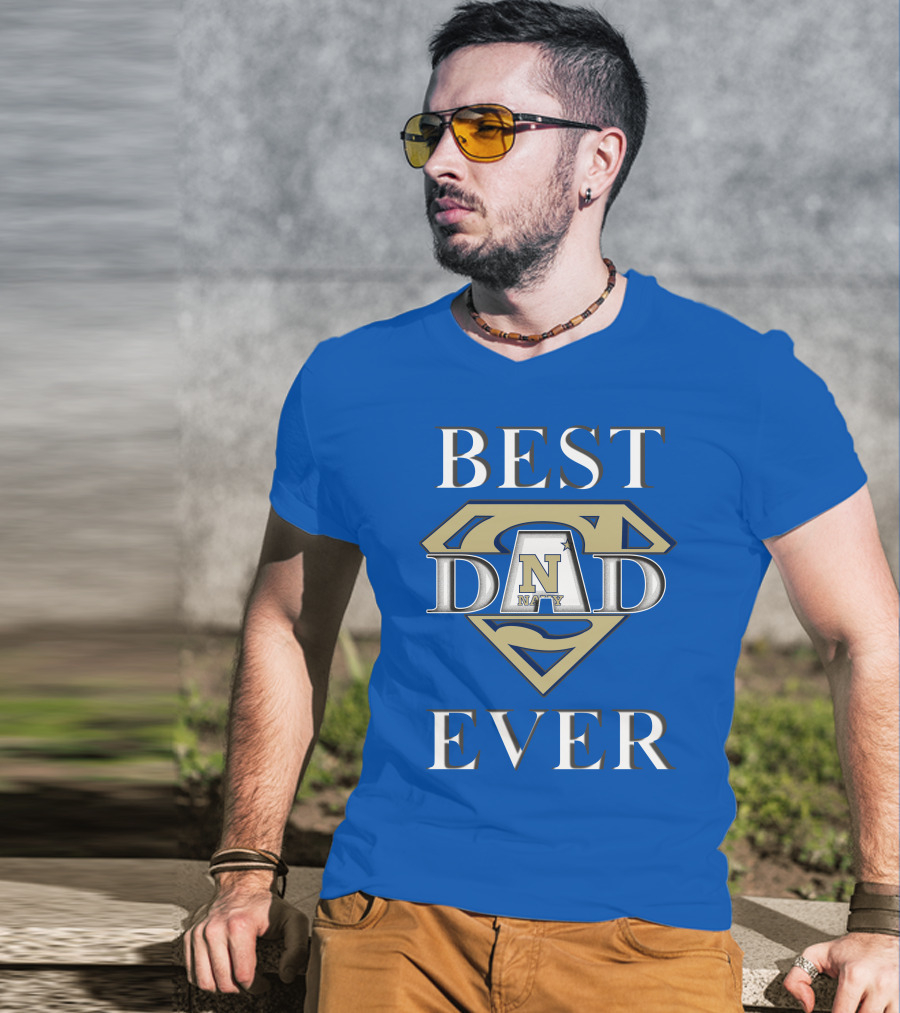 Navy Midshipmen Best Dad Ever Superman T-Shirt