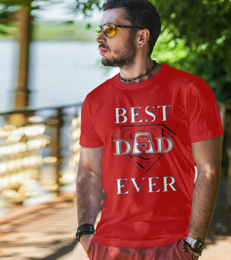 BEST DAD EVER NC State Wolfpack Dad Superman T-Shirt