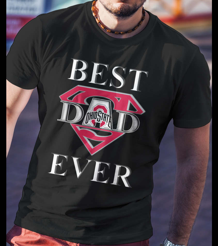 Ohio State Buckeyes Best Dad Ever Superman T-Shirt