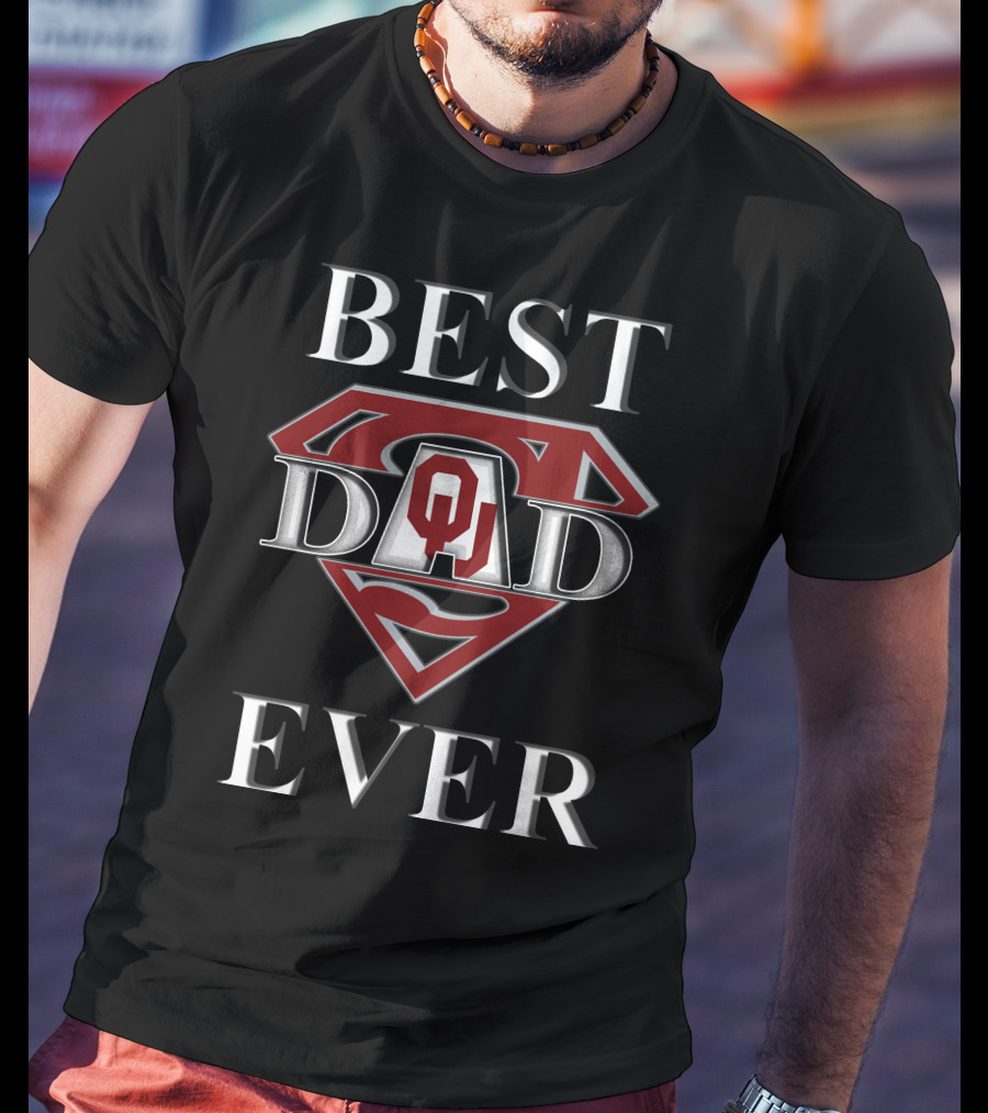 Best Dad Ever Oklahoma Sooners Logo Superdad T-Shirt