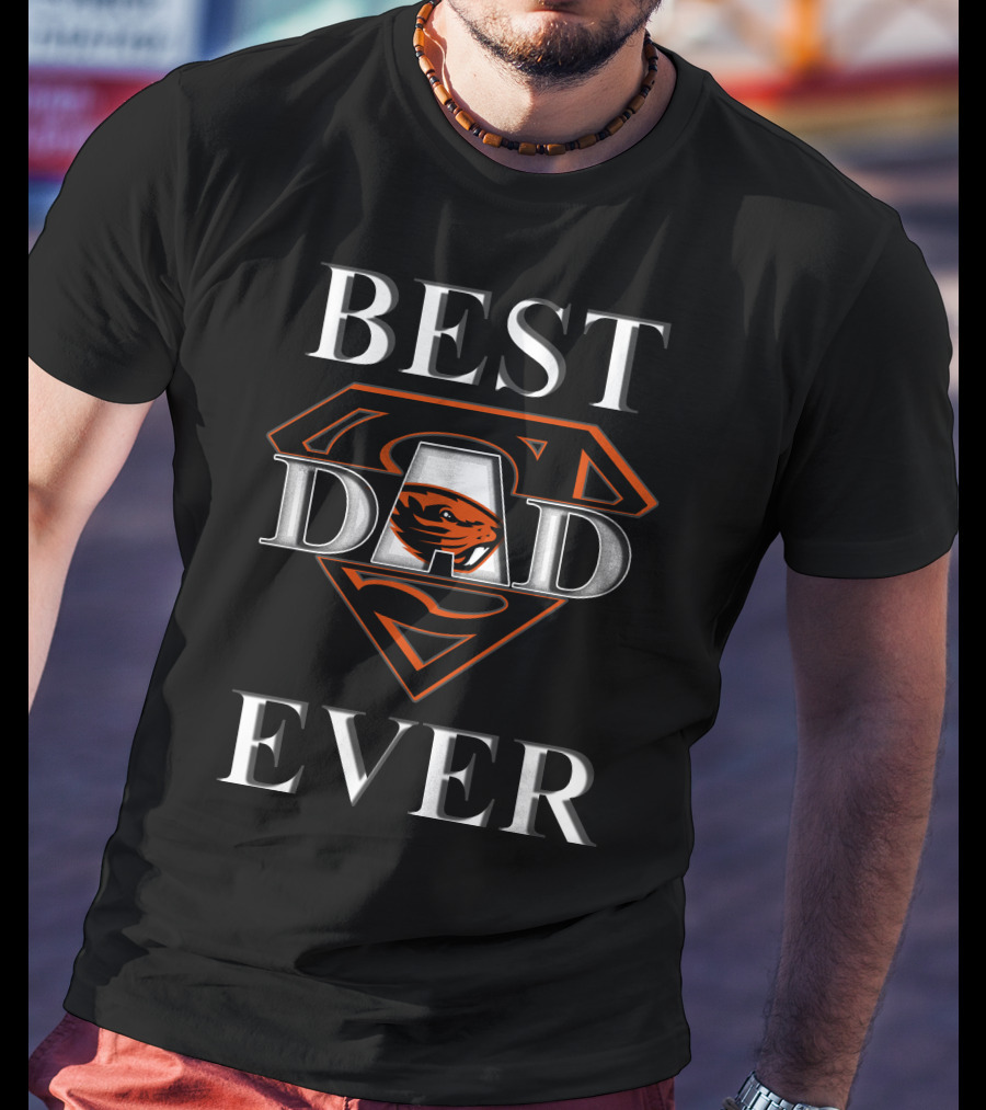 Best Dad Ever Oregon State Beavers Super Dad T-Shirt