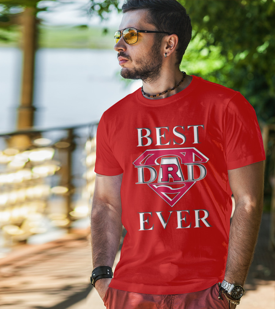 Rutgers Scarlet Knights Best Dad Ever Super Dad R T-Shirt