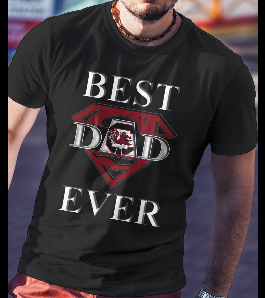 Best Dad Ever South Carolina Gamecocks Dad Superman T-Shirt