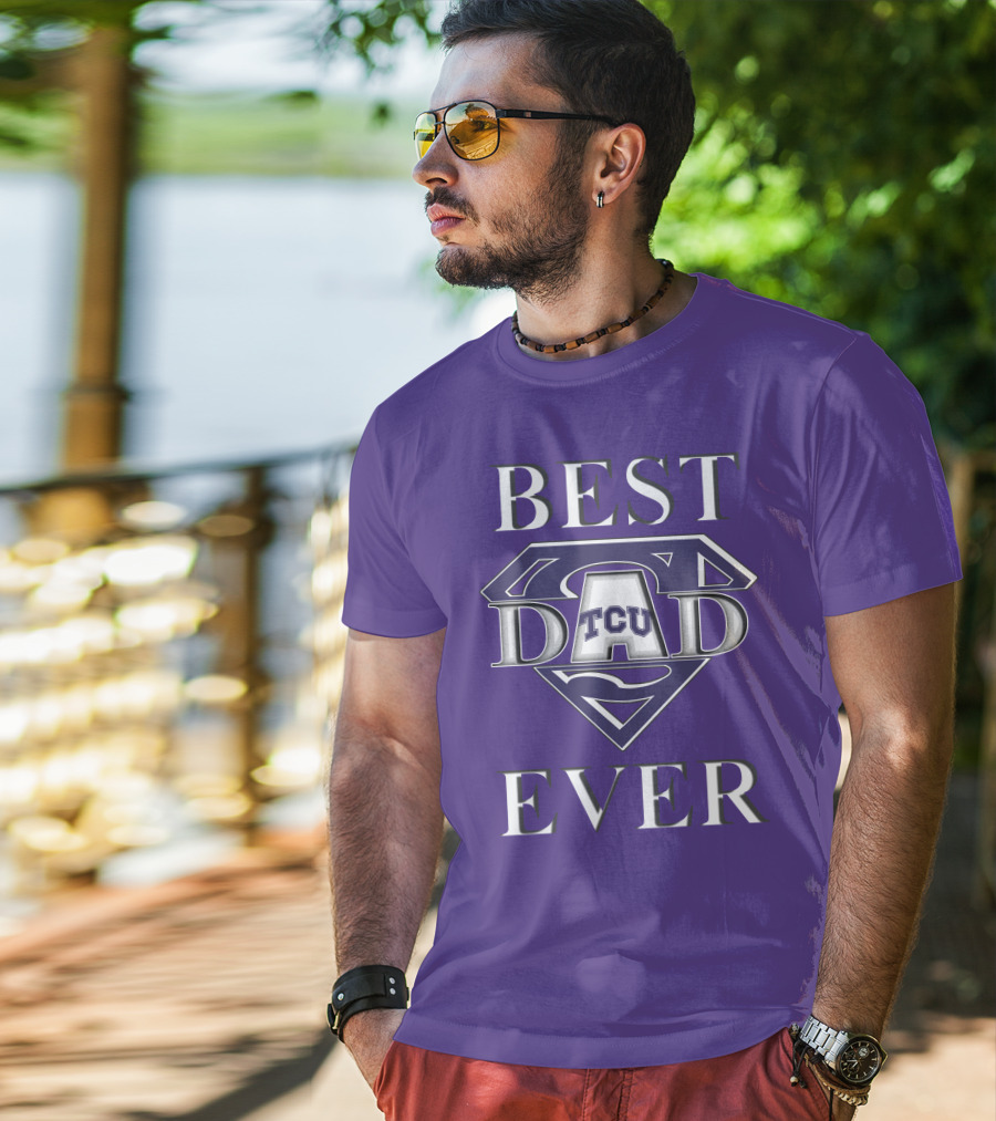 TCU Horned Frogs Best Dad Ever Superman T-Shirt