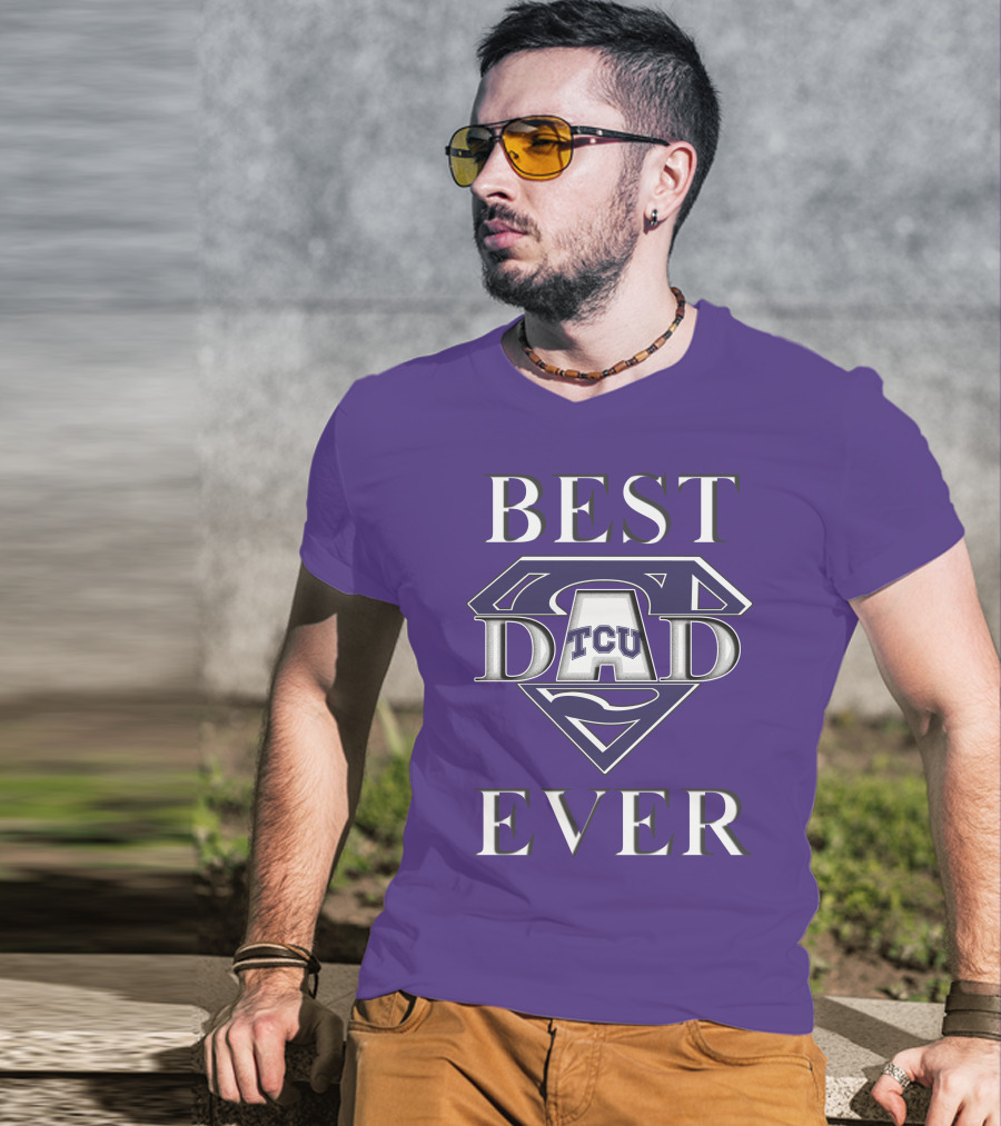 TCU Horned Frogs Best Dad Ever Superman T-Shirt