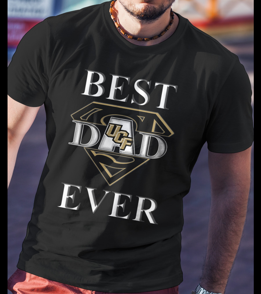 BEST DAD EVER UCF Knights Logo Super Dad T-Shirt
