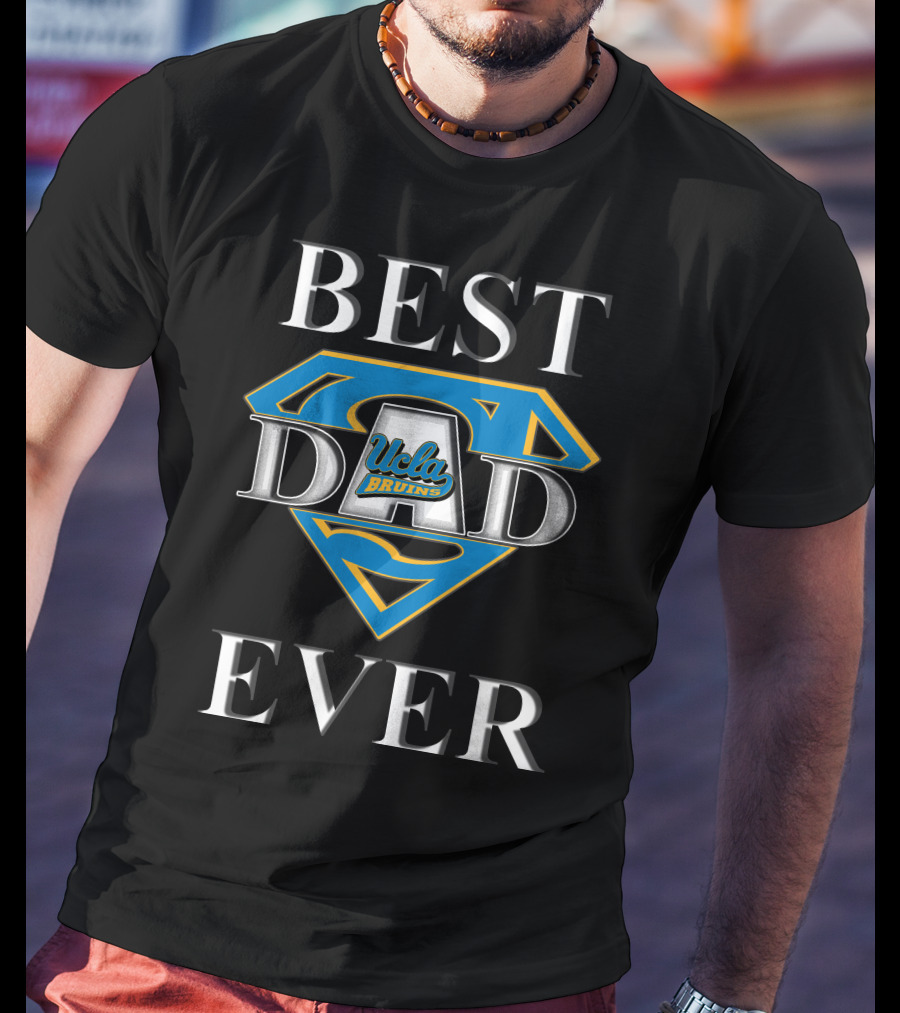 UCLA Bruins Best Dad Ever Superman Shield T-Shirt