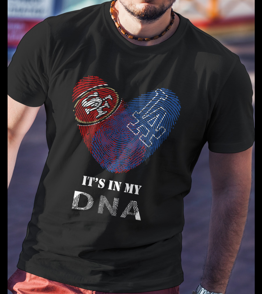 49ers Dodgers Heart It's In My Dna T-Shirt