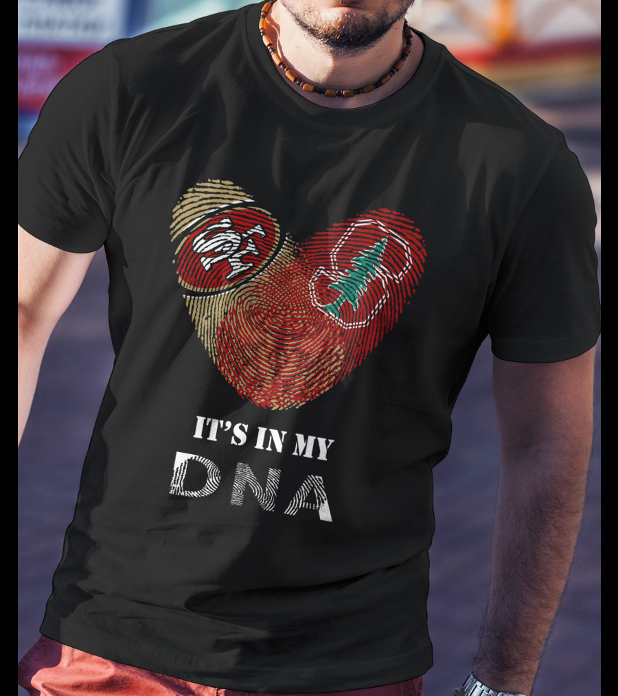 49ers Stanford Cardinal Heart It's In My Dna T-Shirt