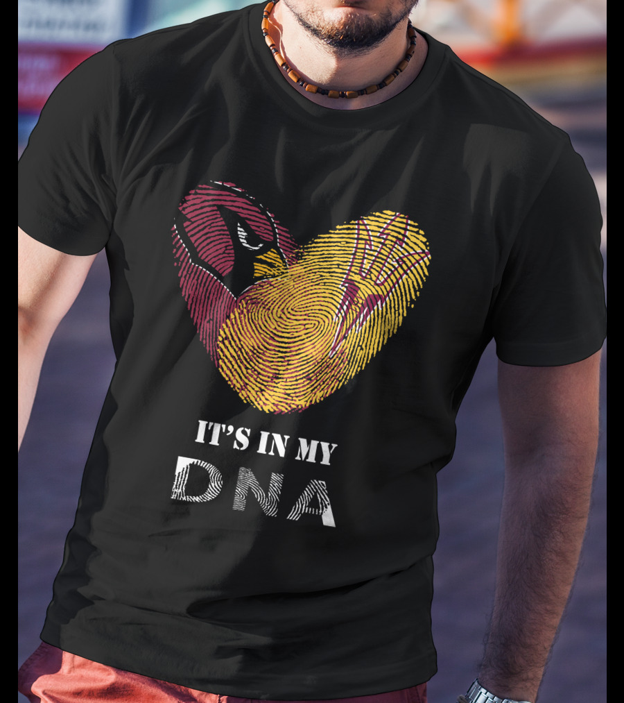 Cardinals Arizona State Sun Devils It's In My DNA Fingerprint Heart T-Shirt