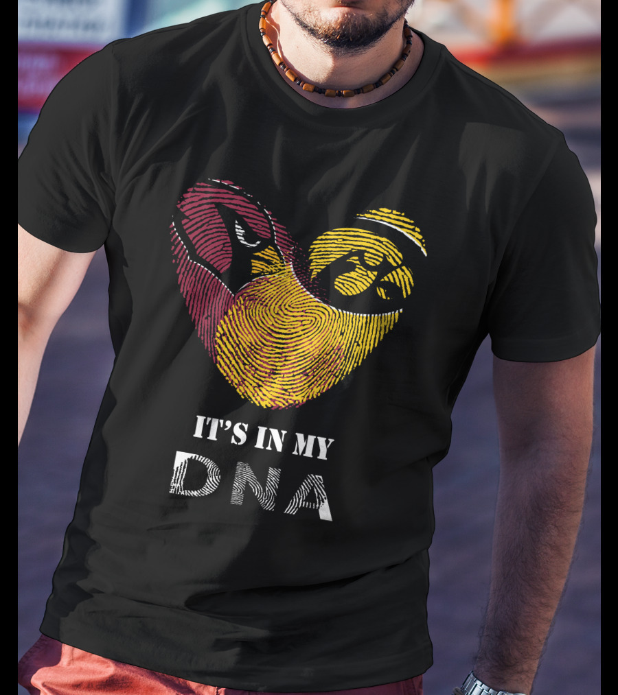 Cardinals Iowa Hawkeyes Heart It's In My Dna T-Shirt