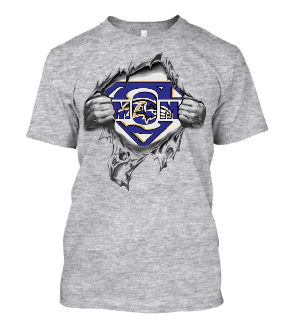 Ravens Super Logo Superman Emblem Fusion T-Shirt