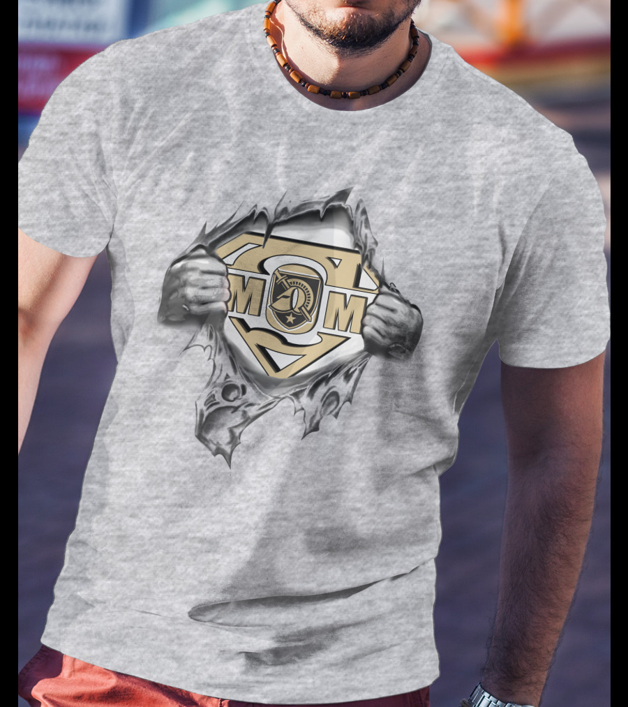 Army Black Knights Superman Logo Super Mom T-Shirt