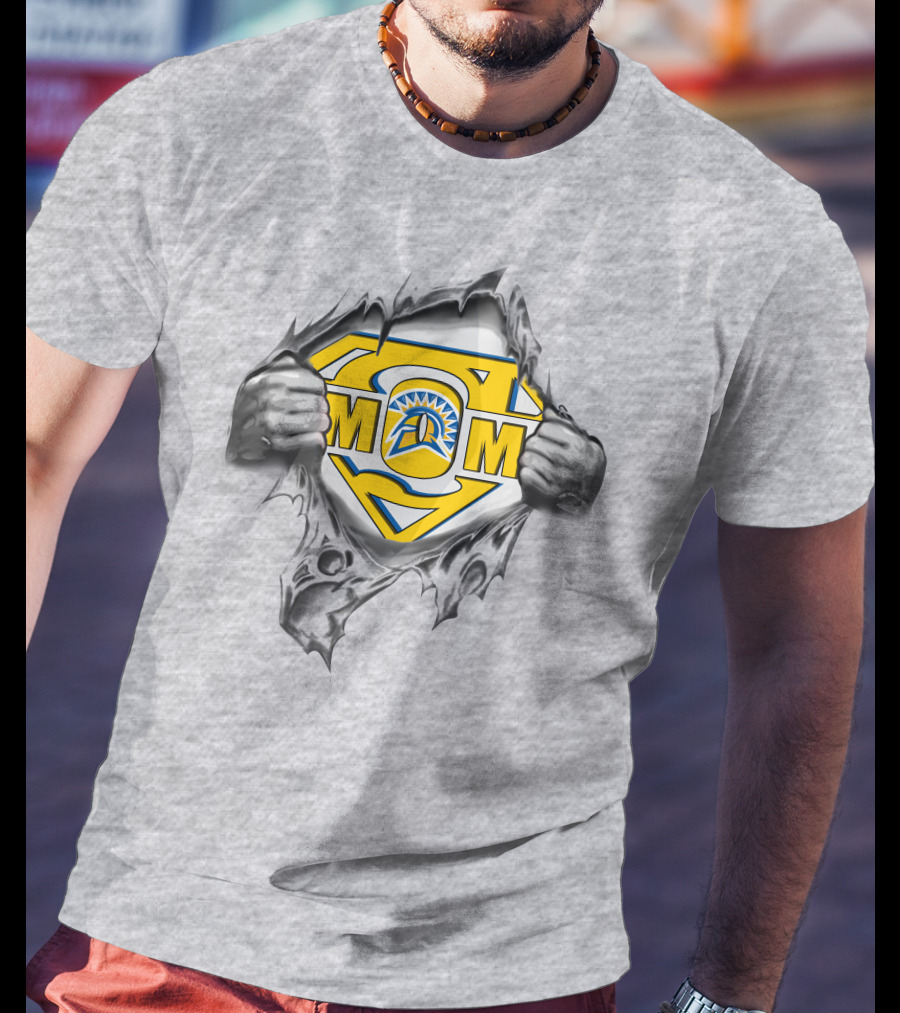 San Jose State Spartans MOM Superhero Emblem T-Shirt