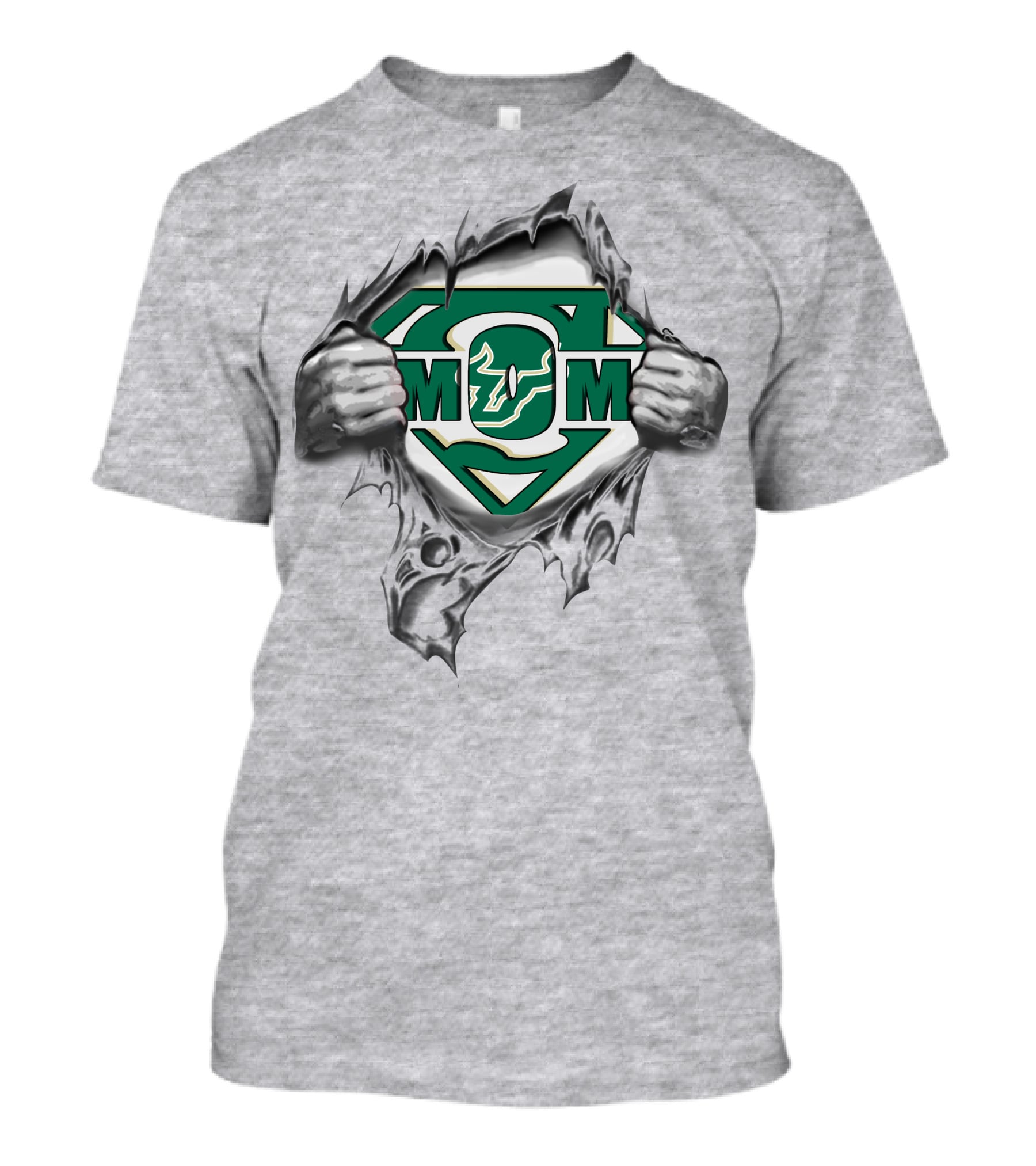 South Florida Bulls Super Mom Logo Rip T-Shirt