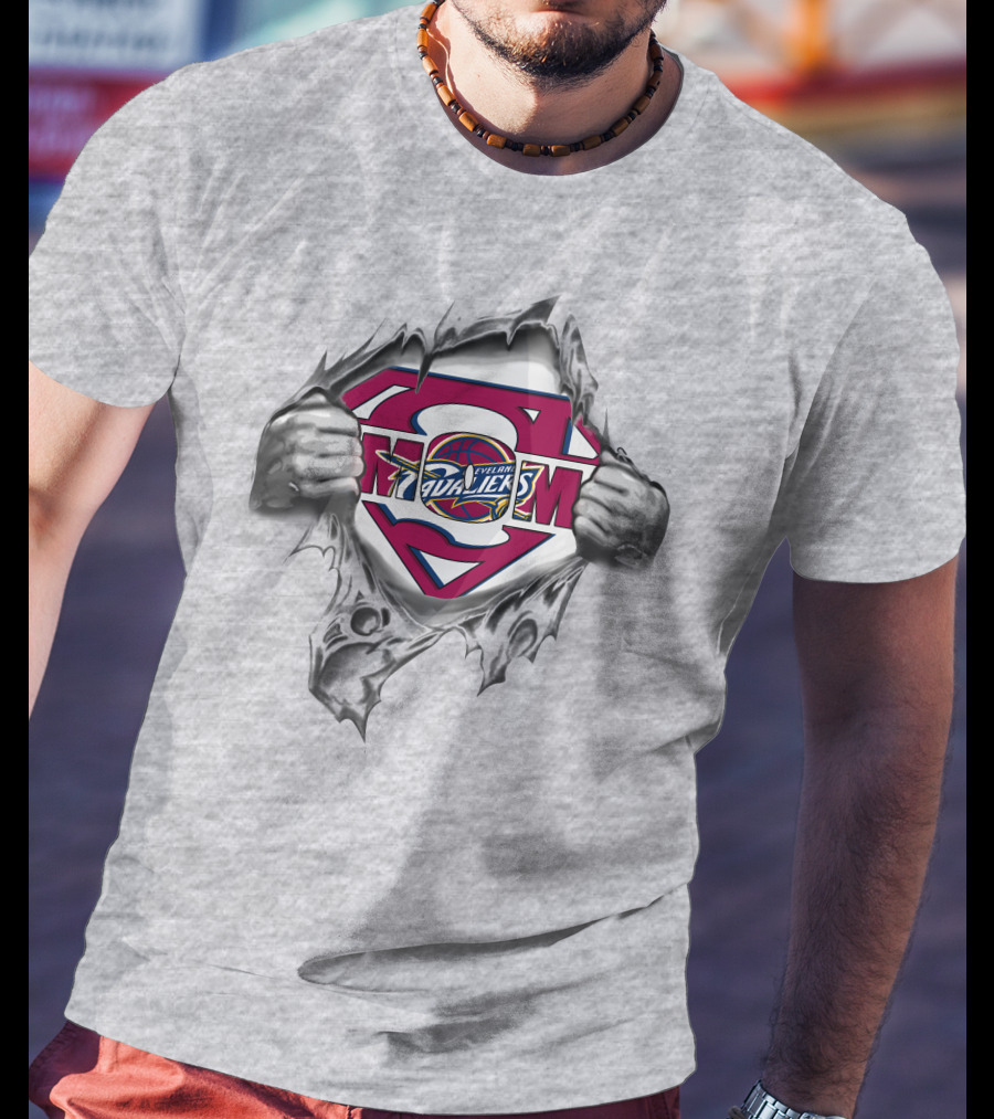 Cleveland Cavaliers Superman Logo Basketball Emblem T-Shirt