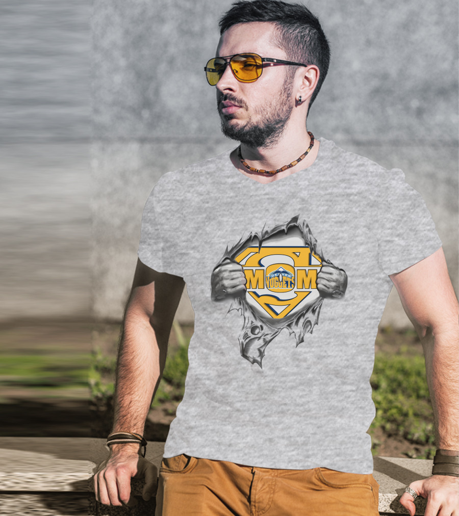 Denver Nuggets Superman Logo Tear T-Shirt