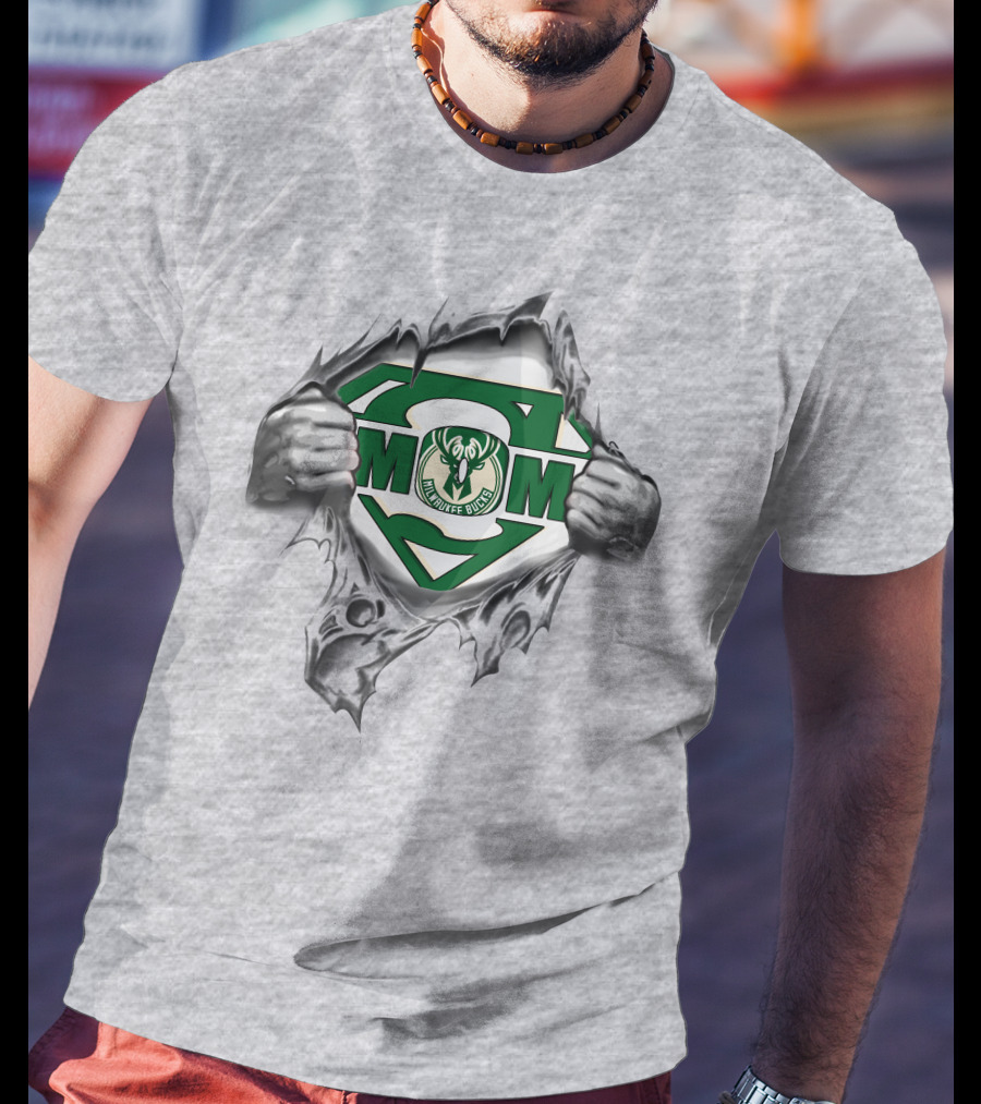 Milwaukee Bucks Super Mom Emblem T-Shirt