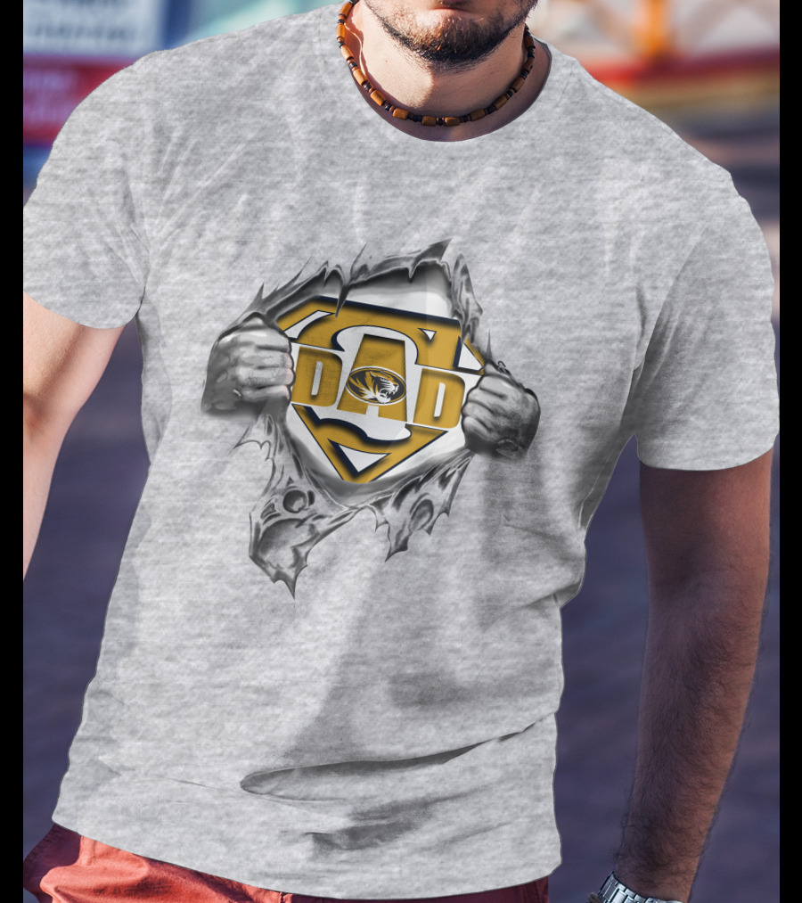 Missouri Tigers Dad Superhero T-Shirt