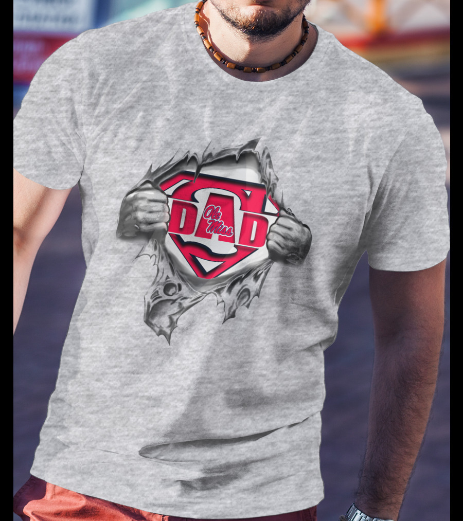 Ole Miss Rebels Dad Superhero T-Shirt