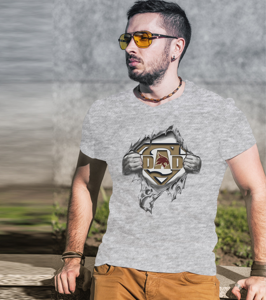 Texas State Bobcats Super Dad Superman T-Shirt