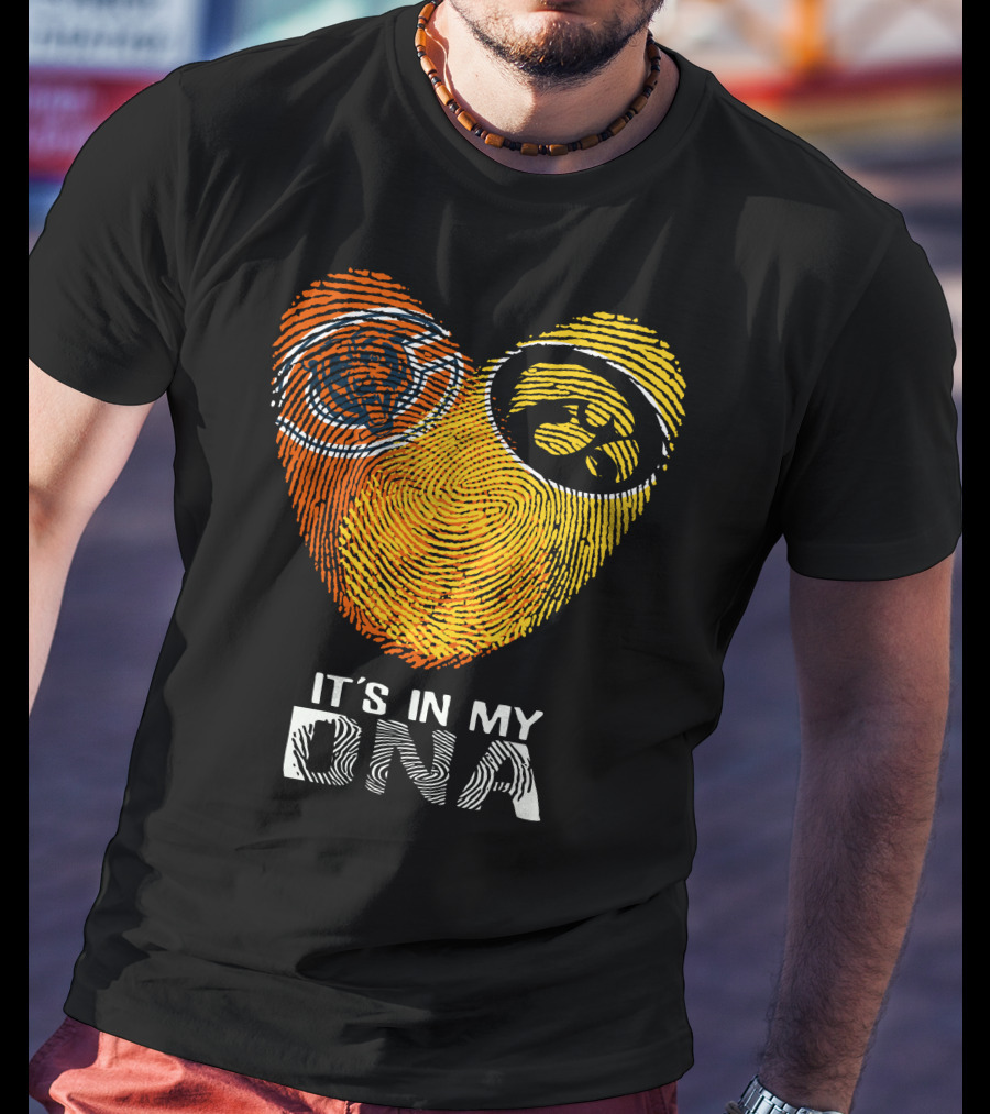Iowa Bears Hawkeye It's In My DNA Fingerprint Heart T-Shirt