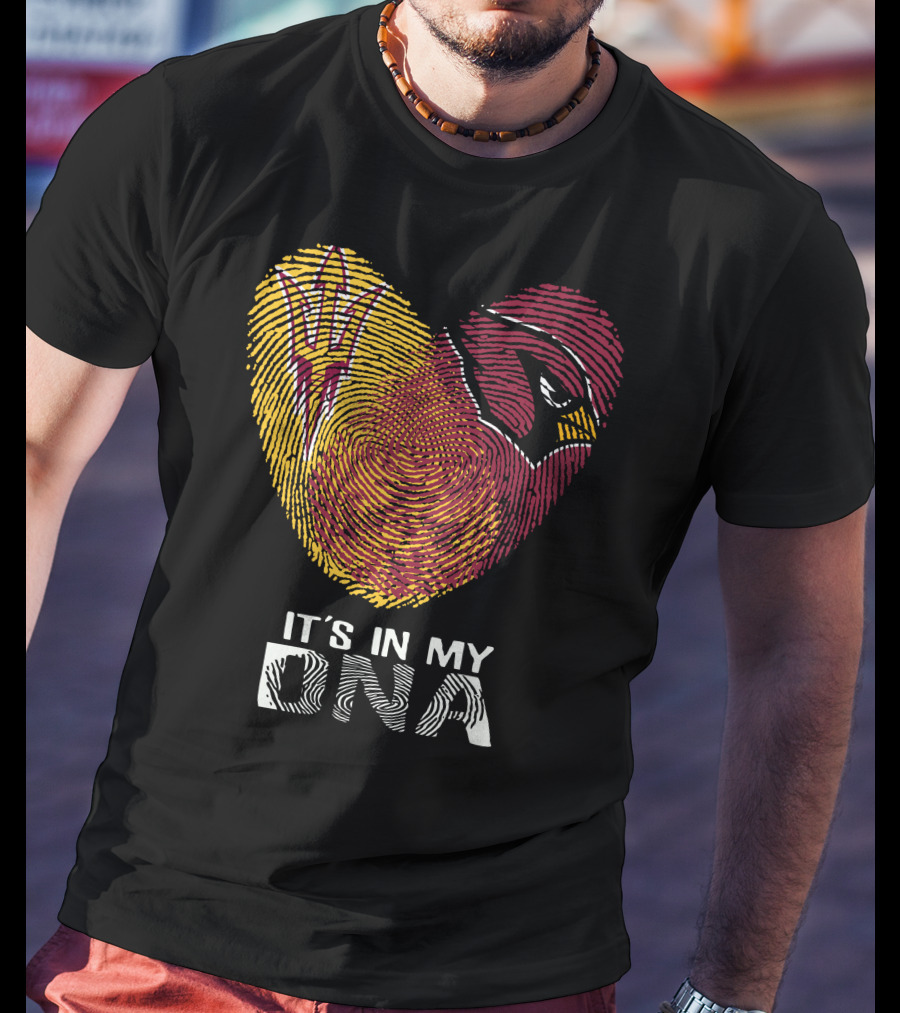 It's In My DNA Cardinals Arizona State Fingerprint T-Shirt