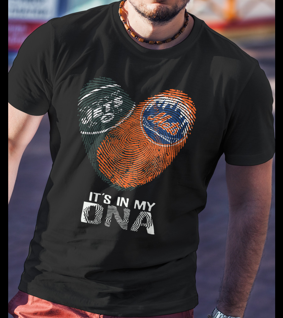 Jets Mets It's In My DNA Fingerprint T-Shirt