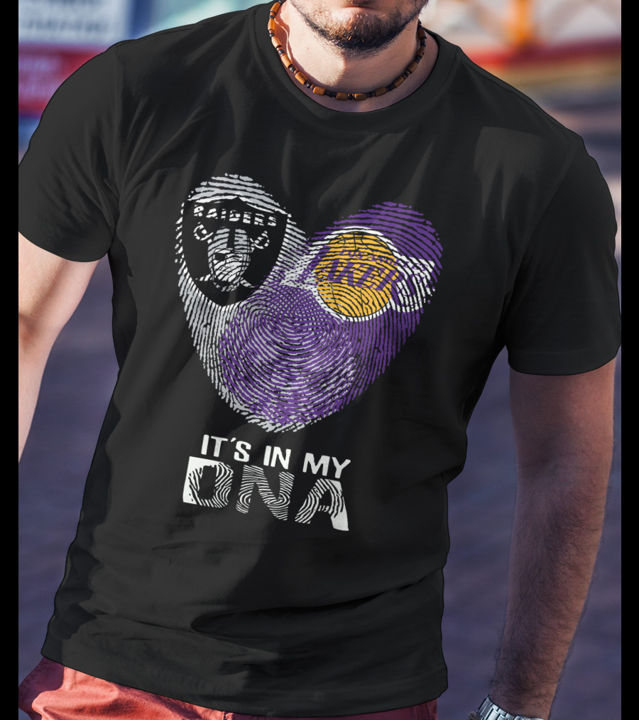 Raiders Los Angeles Lakers It's In My DNA T-Shirt