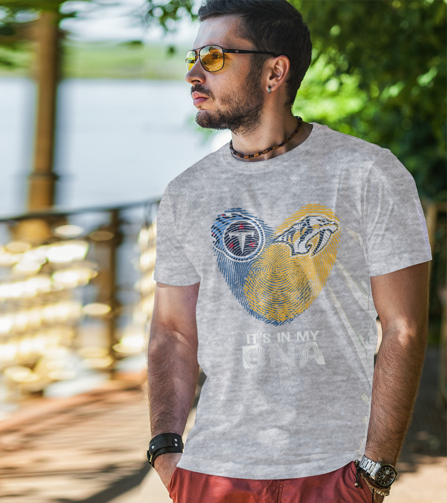 Titans Predators It's In My DNA Fingerprint Heart T-Shirt