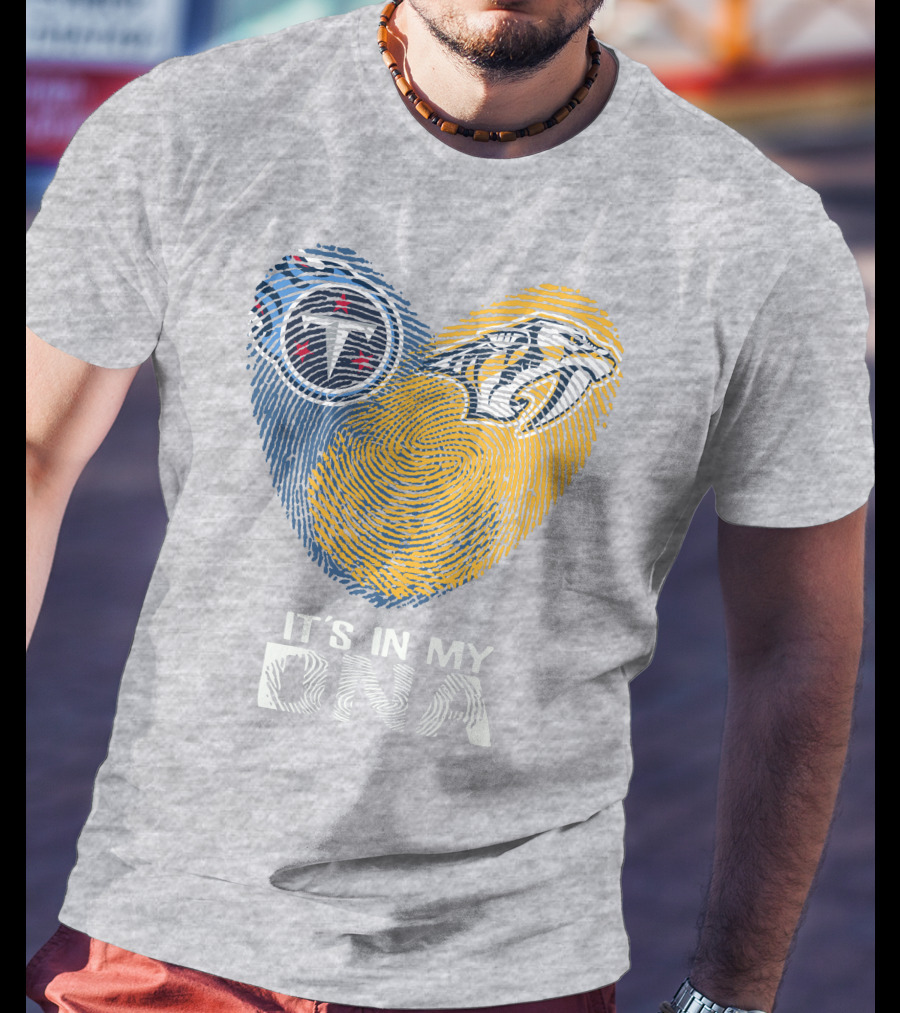Titans Predators It's In My DNA Fingerprint Heart T-Shirt