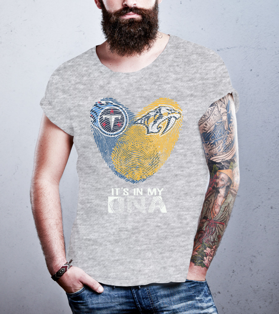 Titans Predators It's In My DNA Fingerprint Heart T-Shirt