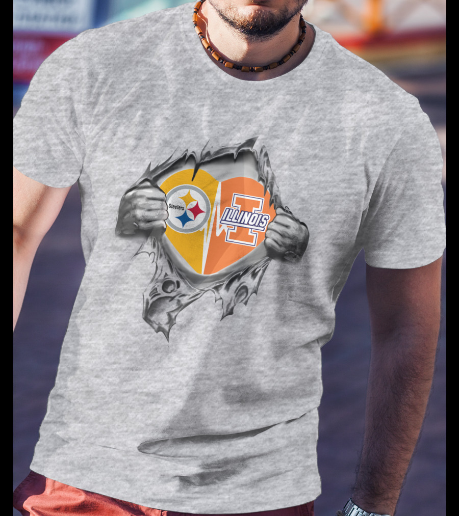 Steelers Illinois Heartbeat T-Shirt