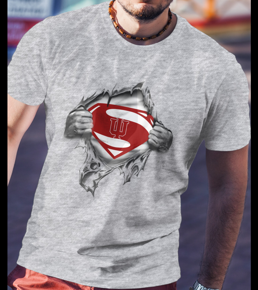 Indiana University Hoosiers Superman Emblem Burst T-Shirt