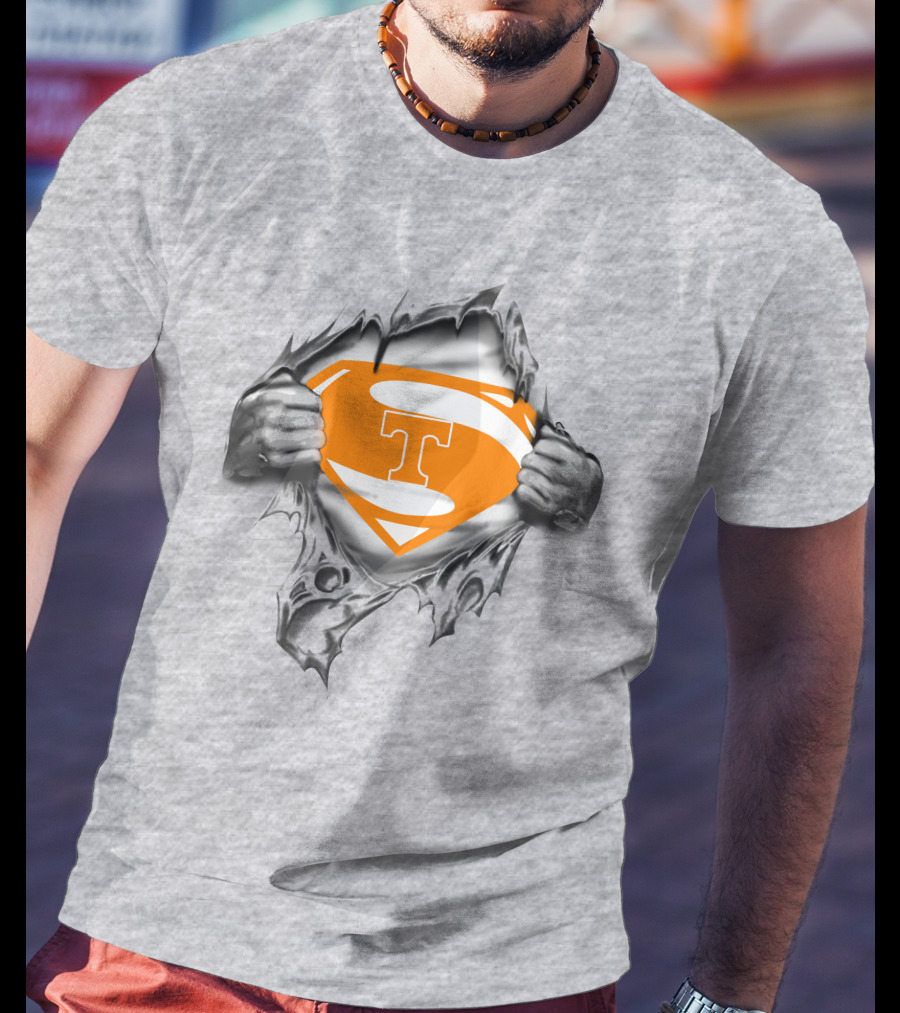 Tennessee Vols Superman Logo Tear T-Shirt