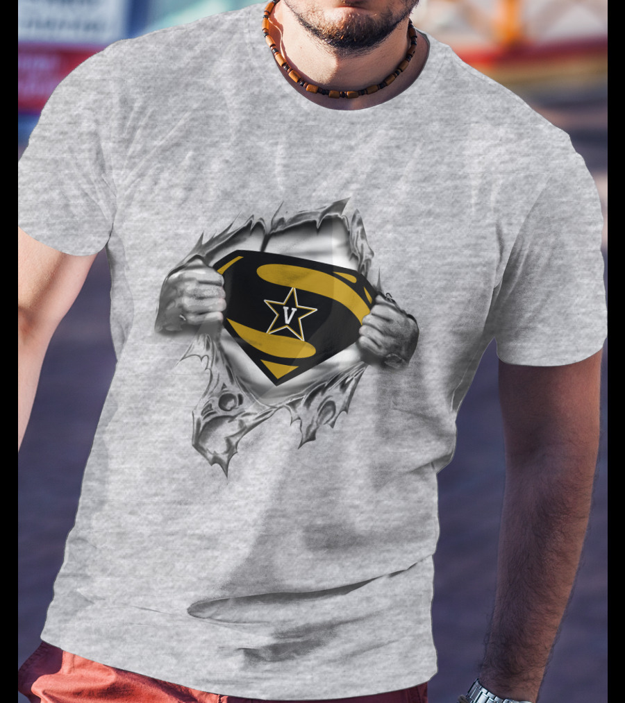 Vanderbilt Super Man Logo Star Burst T-Shirt