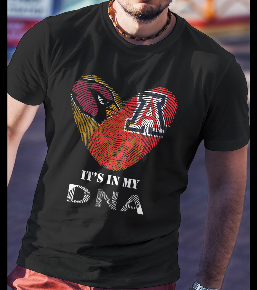 Arizona Cardinals Wildcats Heart It's In My DNA T-Shirt