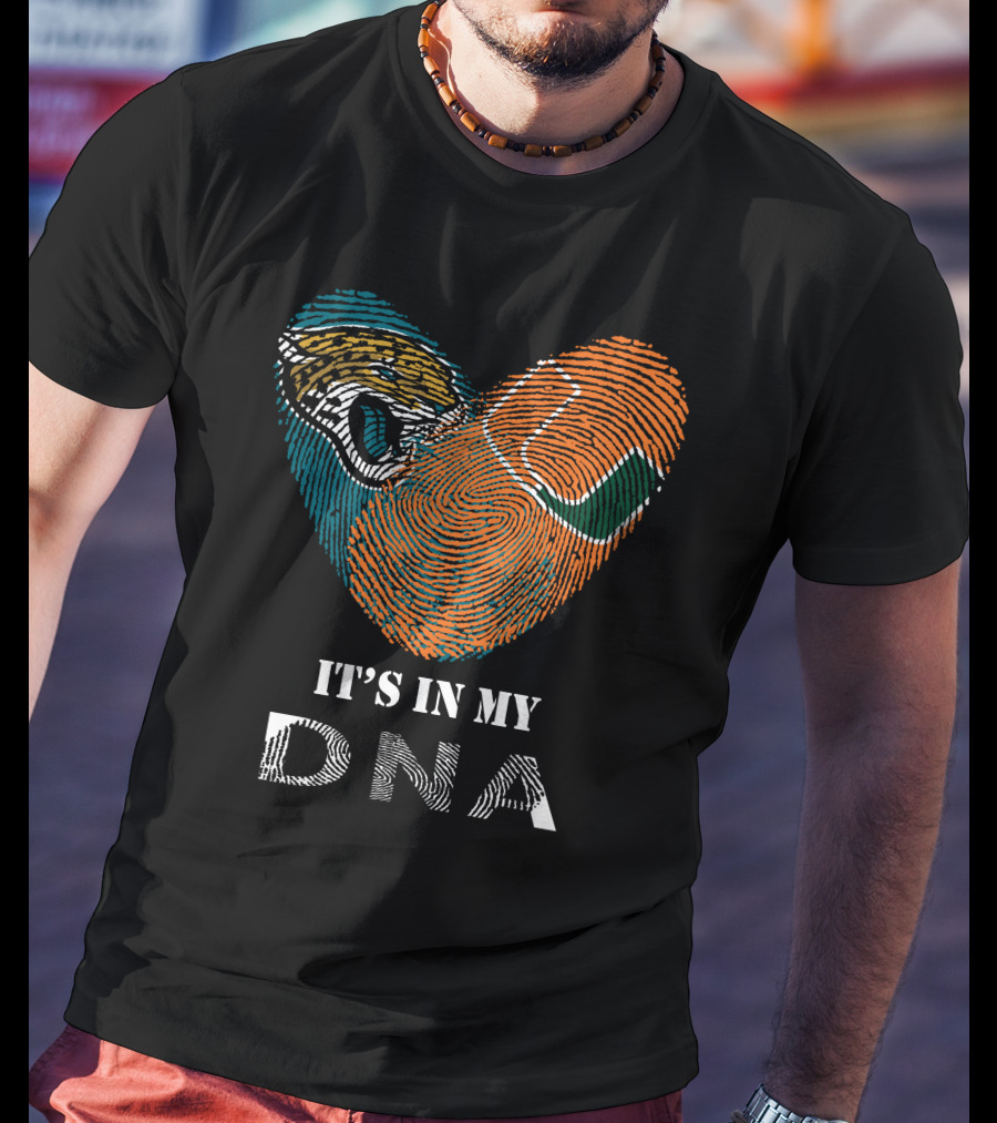 Jacksonville Jaguars Miami Hurricanes It's In My DNA T-Shirt
